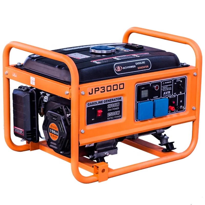 JLT POWER 2.5kw 2.5kva Gasoline engine 100% copper wire electric start home use gasoline generator