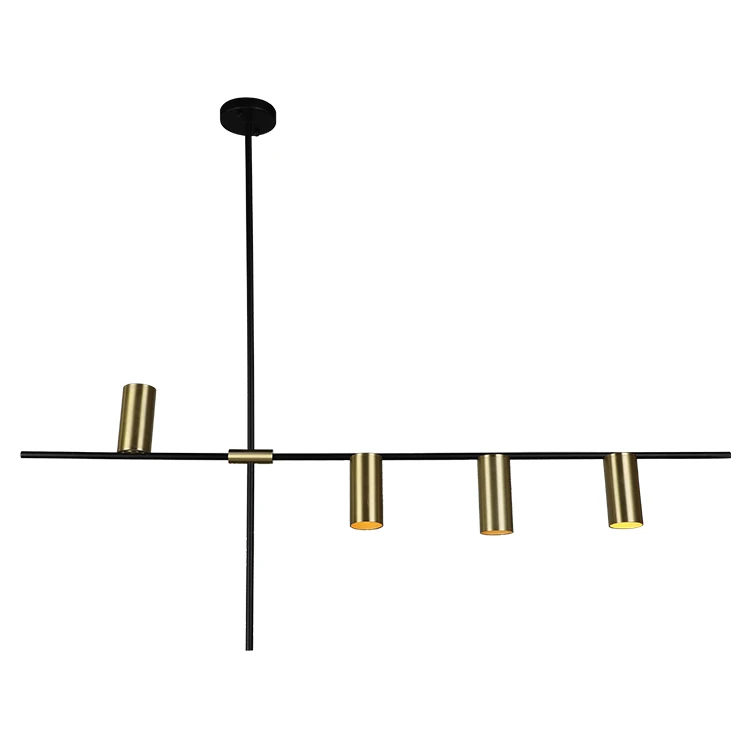 Uniqure крытый столовая черный металл люстра современные украшения висит подвесной светильник