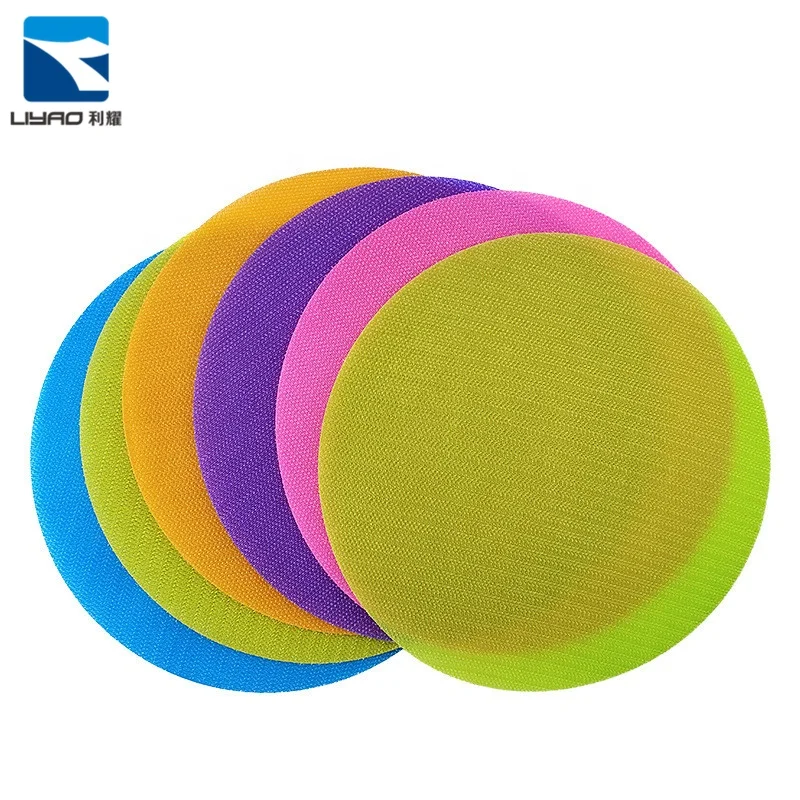 6 inches Hook and loop dots for spots educate classroom sitting spots plastic carpet circle Velcroes dot markers for kids