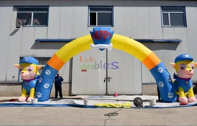 Paw Dog Patrol Arch Customized Color Size Big Cartoon Entrance Gate Archway Best Quality Inflatable Outdoor Arch For Advertising