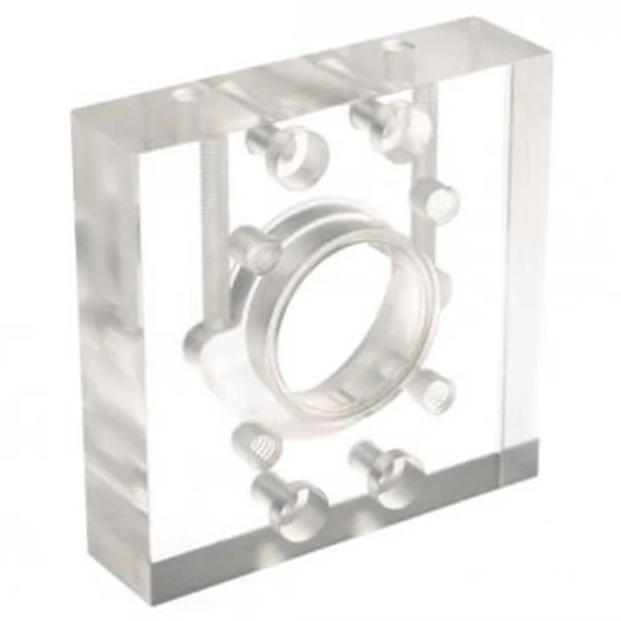 Acrylic CNC Machined Deflector Transparent Diffusion Bonded Manifolds Quality Plastic Components Used in Semiconductor