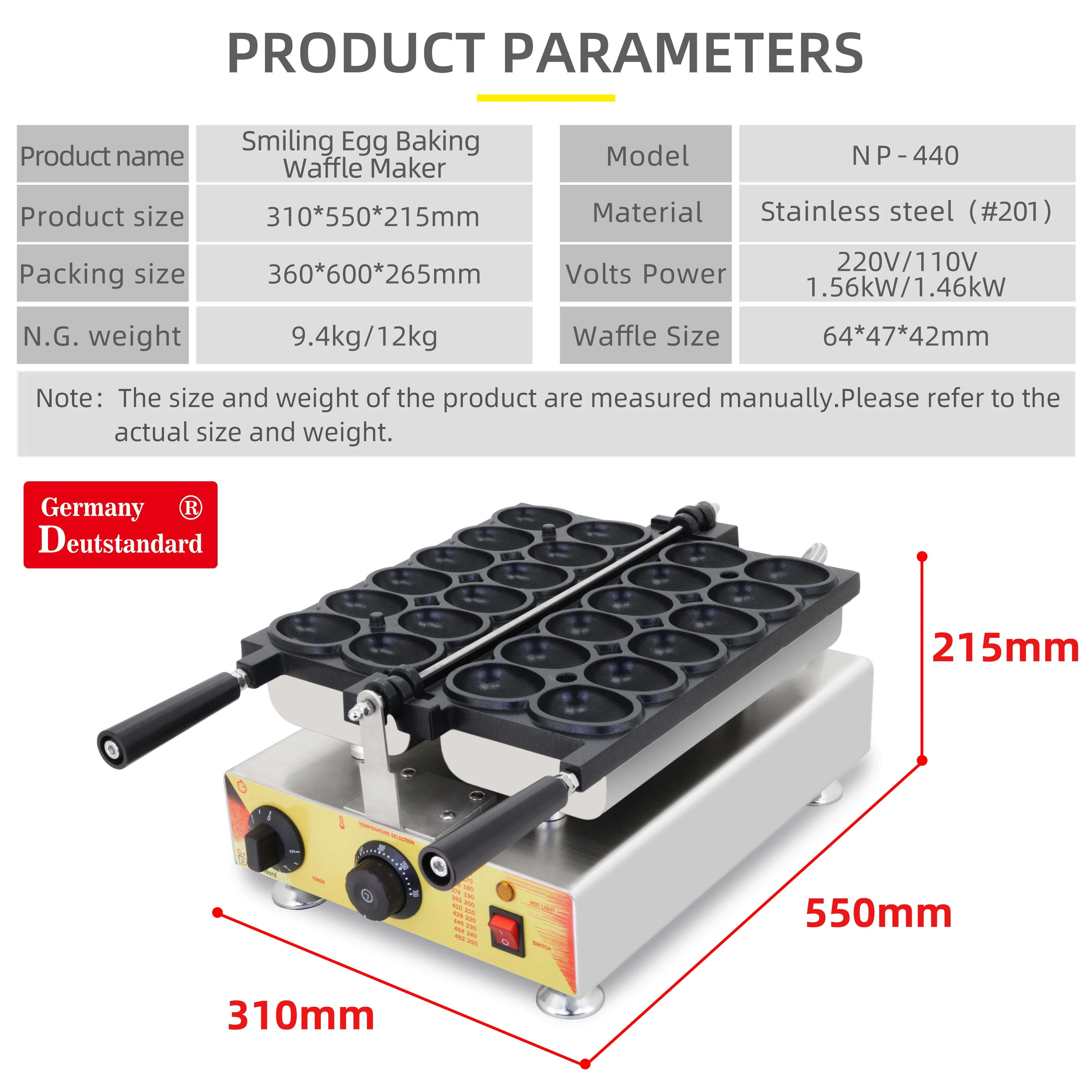 Commercial smiling egg waffle cone machine egg waffle maker