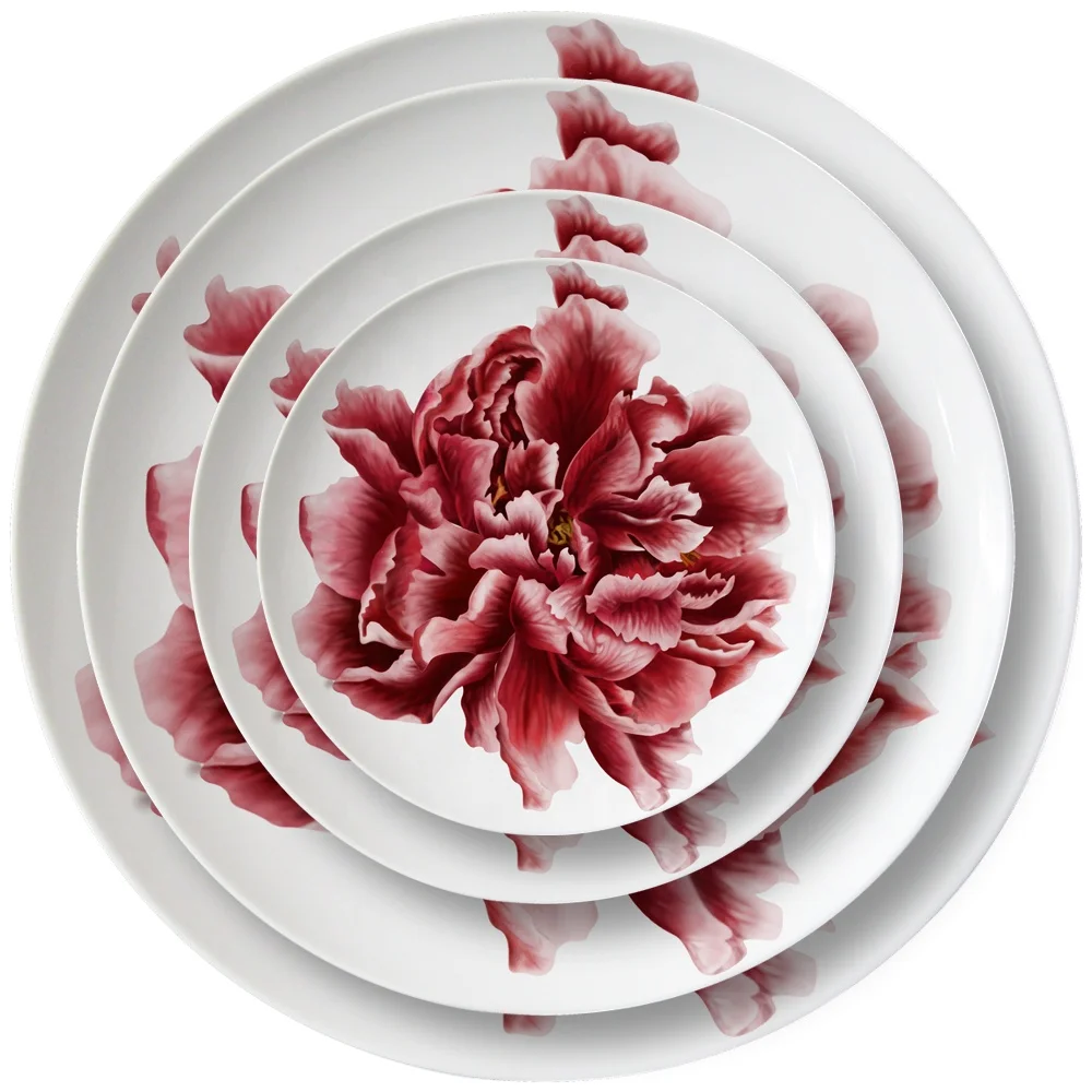 Dish Dinner Set Dinnerware Set Food Contact Safe Dinner Plate Wholesale Restaurant Ceramic Plates Catering Hotel Ceramic Plate