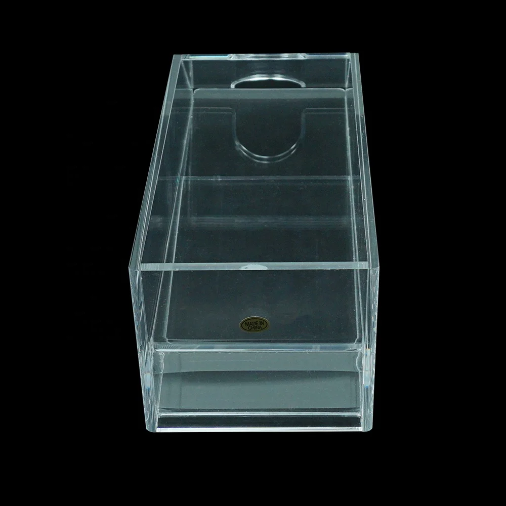 Hot selling casino accessory playing card transparent dealing shoe for blackjack holds 1-8 decks of poker cards