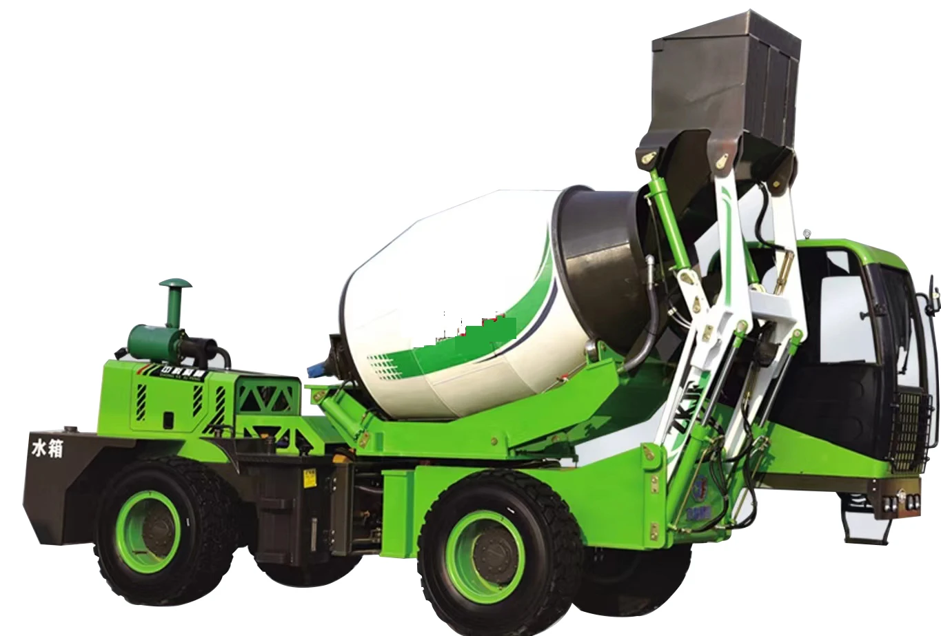 2.0 Cubic Meter Mobile Self-loading and Pump Trailer Feeding Self Loading Concrete Mixer Truck