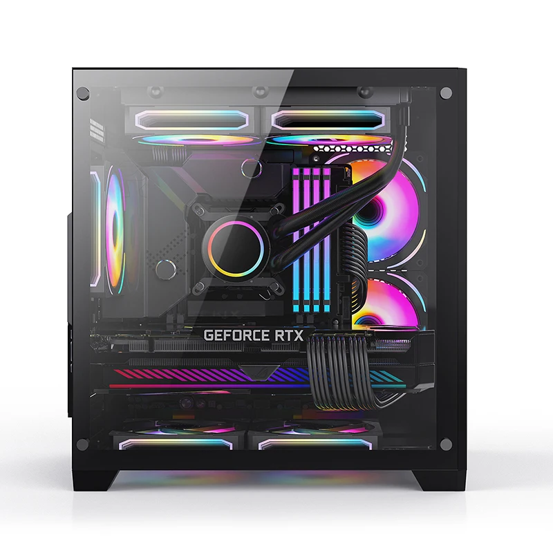Most Popular High Quality Gaming PC Desktop Computer Gaming RGB ATX Computer Case Frame Chassis & Towers CPU Cabinet