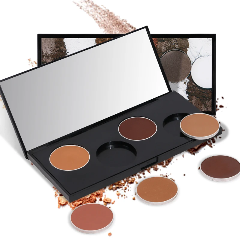 Custom makeup foundation 4 Colors Plastic Packaging Portable highlighter blush contour palette private label makeup