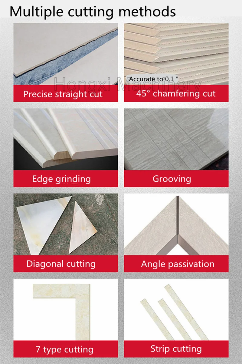 Full Automation Portable Electric Tile Stone Marble and Granite Cutting Chamfering Machine With Rail Guide