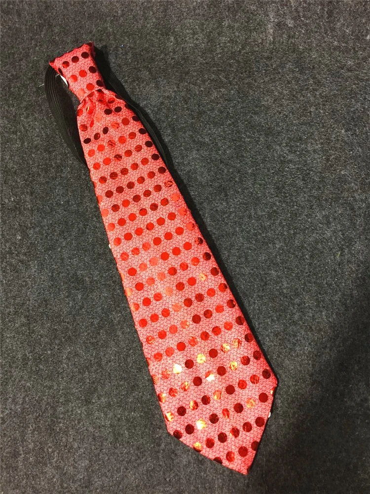 Novelty Party Necktie Ties Led Flashing Sequin Colorful Light Up Ties Wholesale Cheap