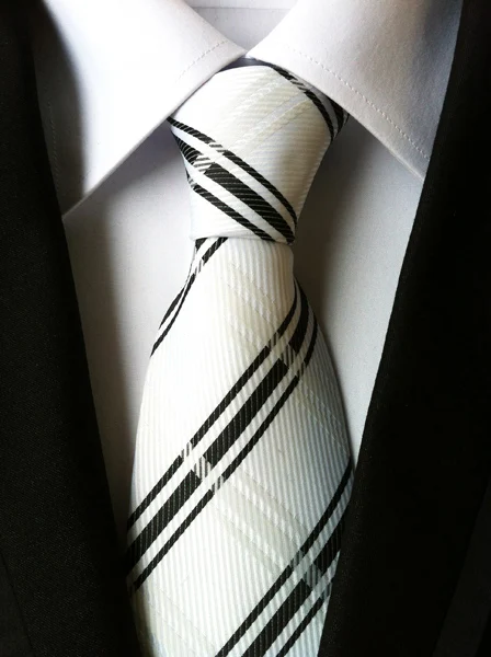 Wholesale Neckties With High Quality For Businessmen 100% Polyester Stripe Woven Neckties