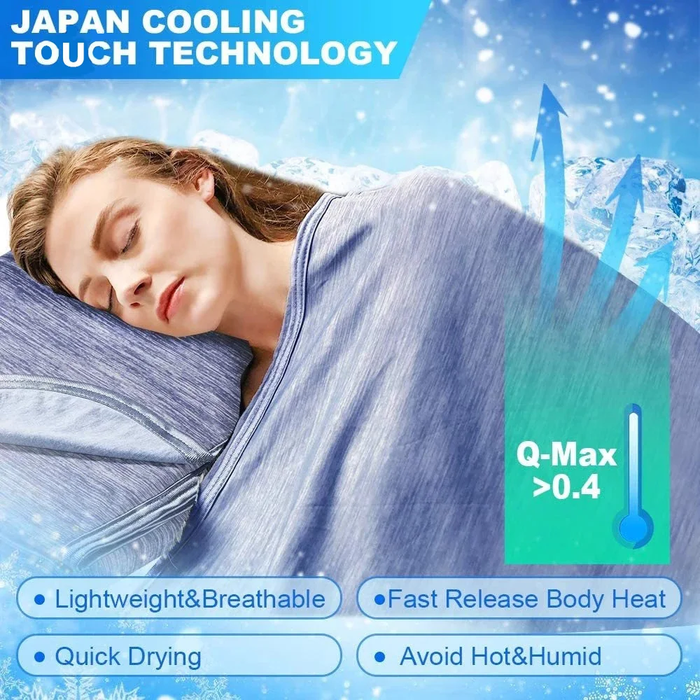 Summer Body Cooling Products Oversize Luxury Nylon Cooling Blanket for Hot Sleepers