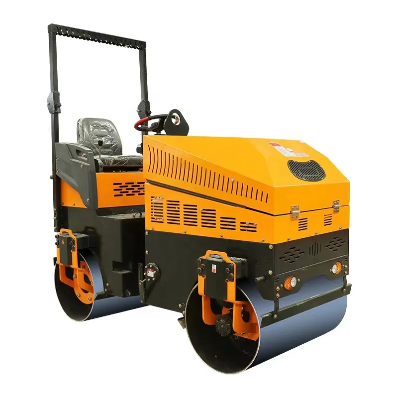 road construction equipment vibrating 1.5 ton road roller 1ton ride on double drum mini new road roller price