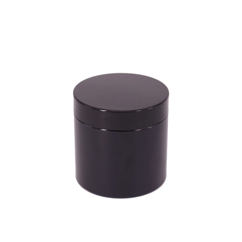 Amber matte black  PET plastic jar 2oz with black lid best cream container / 100ml pomade hair clay pet jar frosted amber