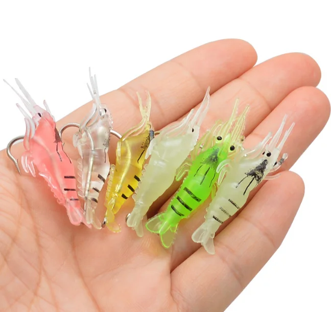 P38 50mm 1.5g grass shrimp with hooks fishing lures