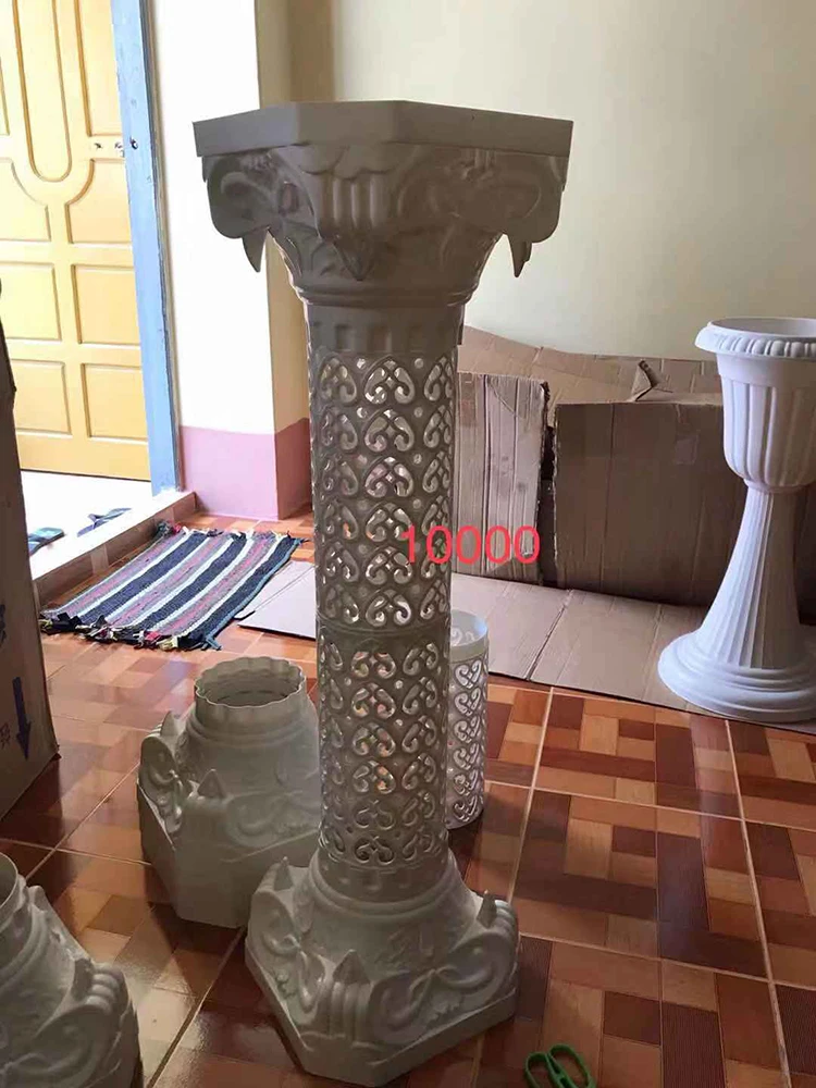 yiwu factory directly sale fashion Roman column 1606 plastic pillar for wedding decoration