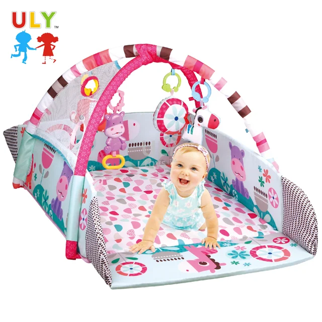 5 in 1 Pink baby mat playmat indoor kids soft play gym mats