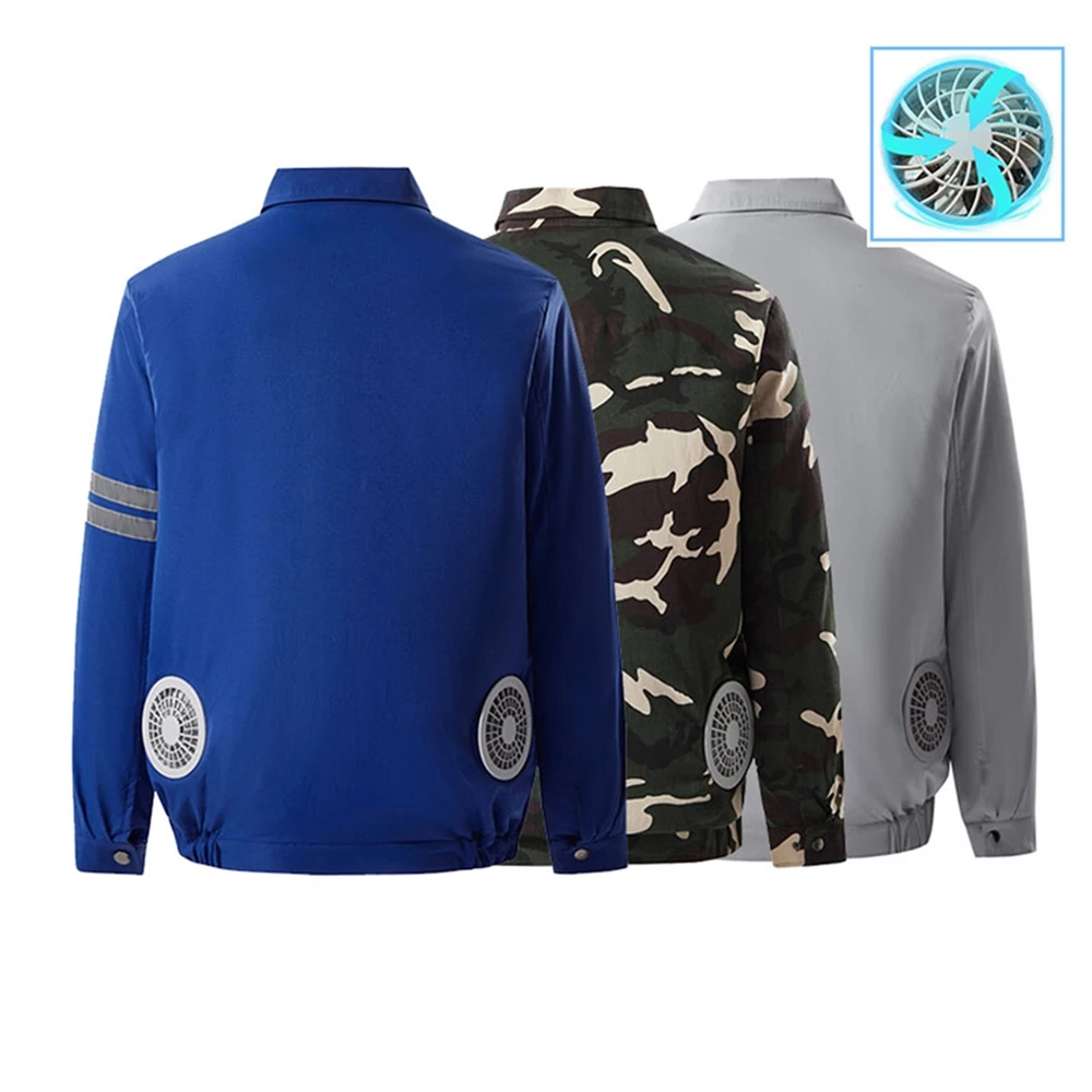 ANSZKTN Wholesale custom Sun-proof Clothing Men Jacket Coat Turn-Down Collar Air conditioner Clothes with reflective stripe