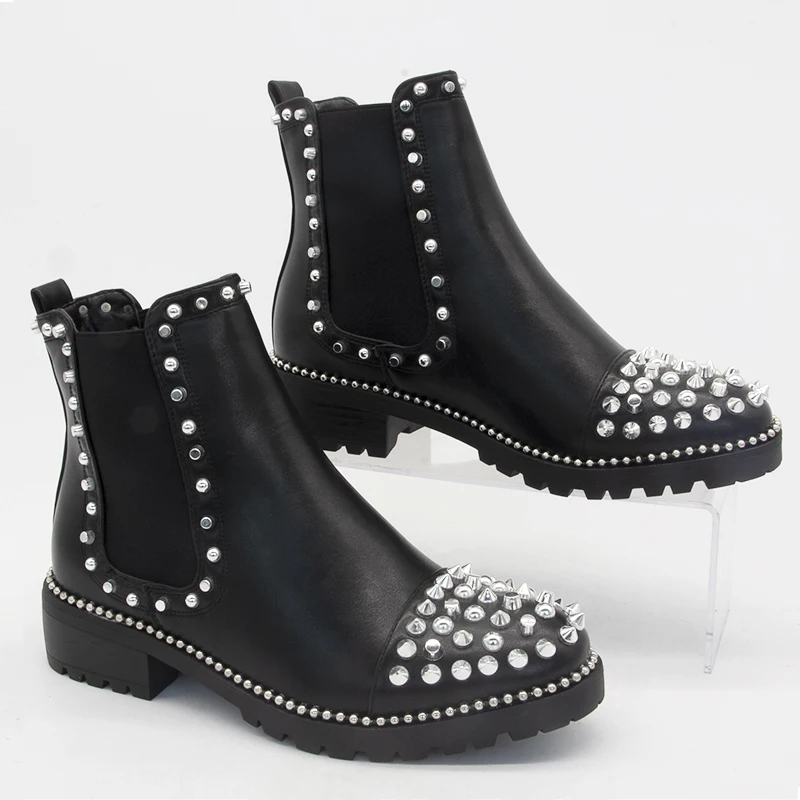 Custom cheap Waterproof women boots shoes fashion black