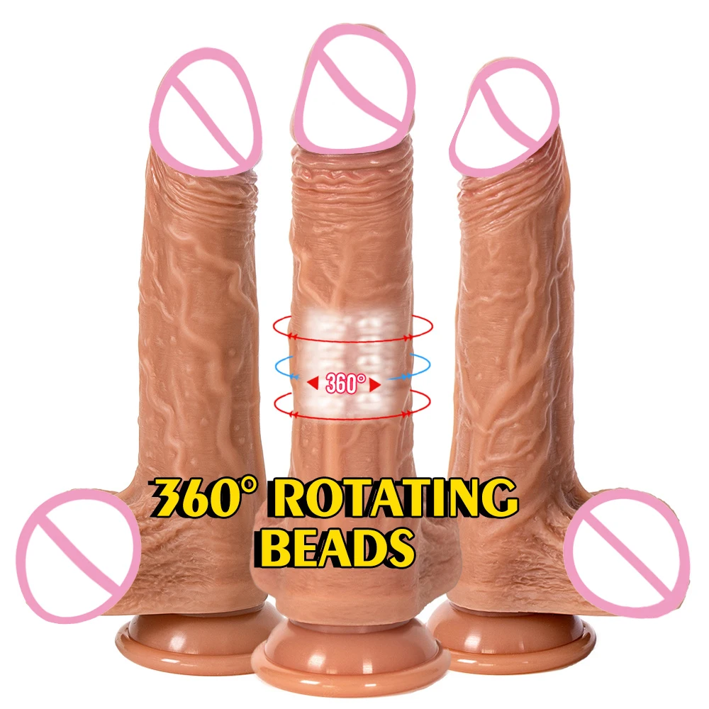 Remote Control High Quality Liquid Silicone Telescopic Rotary Swing Huge Realistic Big Dildo Vibrator for Women