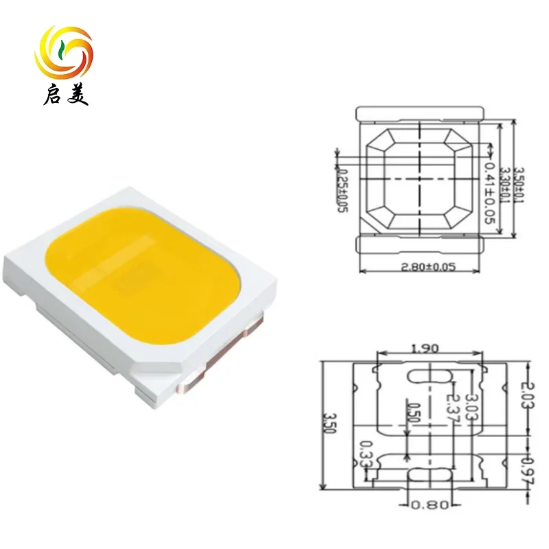 2835 High Light Effect SMD LED Lamp Bead Natural 38-42LM60MA0.2W0.5W 1W 6000K Is White Warm White 40 80 HF 01 Smd Led 0805 405nm