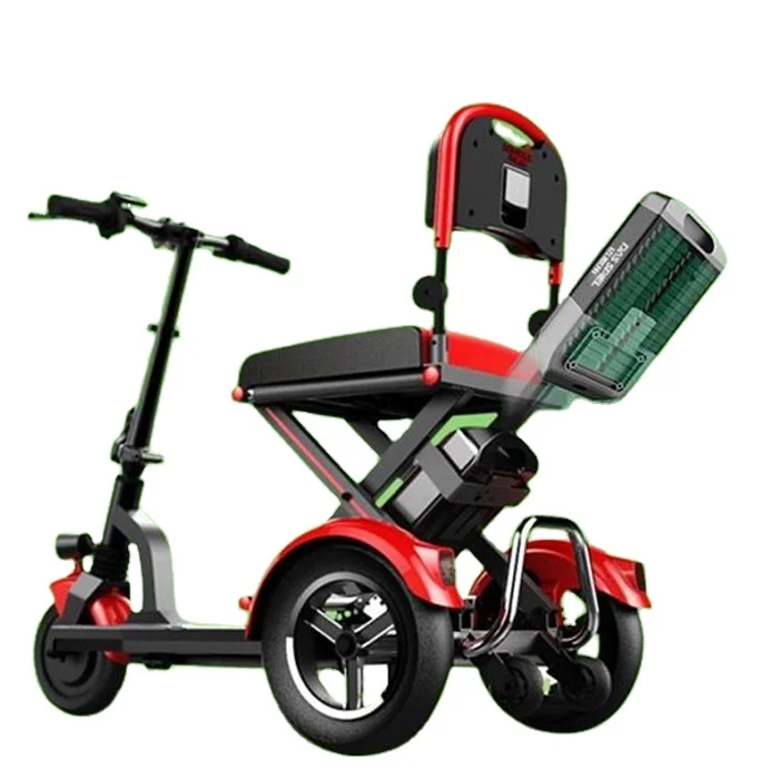 
Turkey Swedish hot sale 350W Aluminum alloy small folding scooter 3 wheel electric tricycles for elderly 