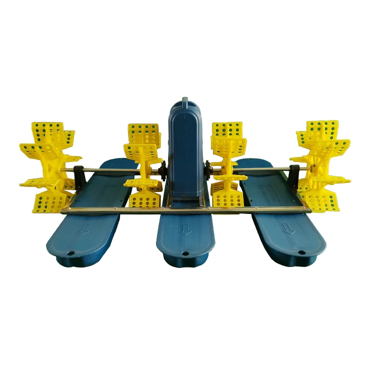 Heavy Duty 1.5Kw 220V Four Impeller Waterwheel Paddle Aerator For Farming Fish Pond Oxygen Increasing