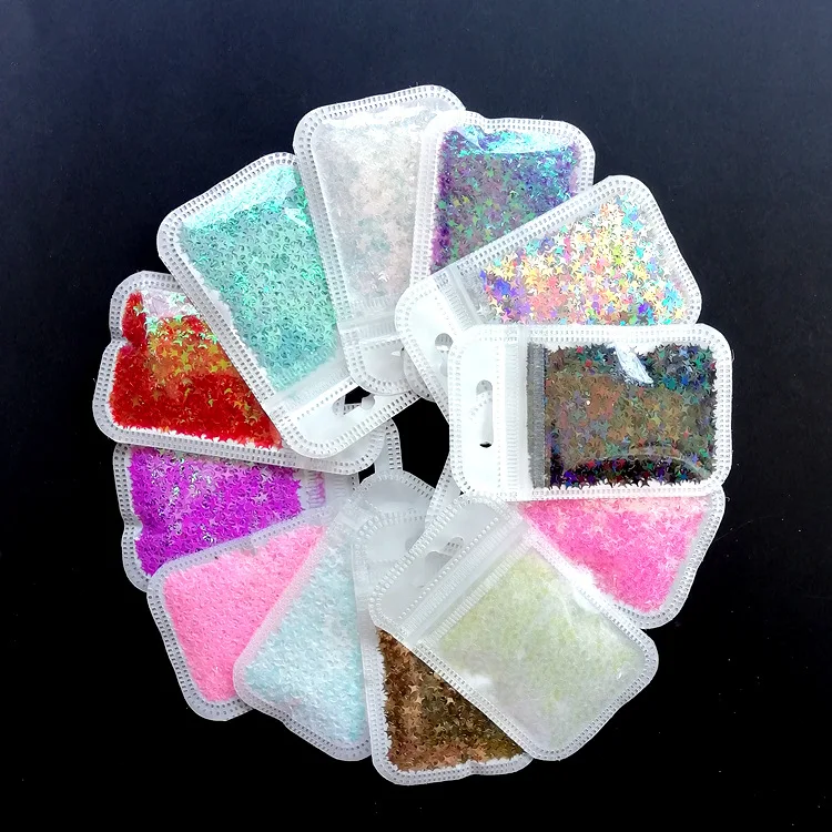 2021 Nail sequin thin style star super flash 4mm nail ornament