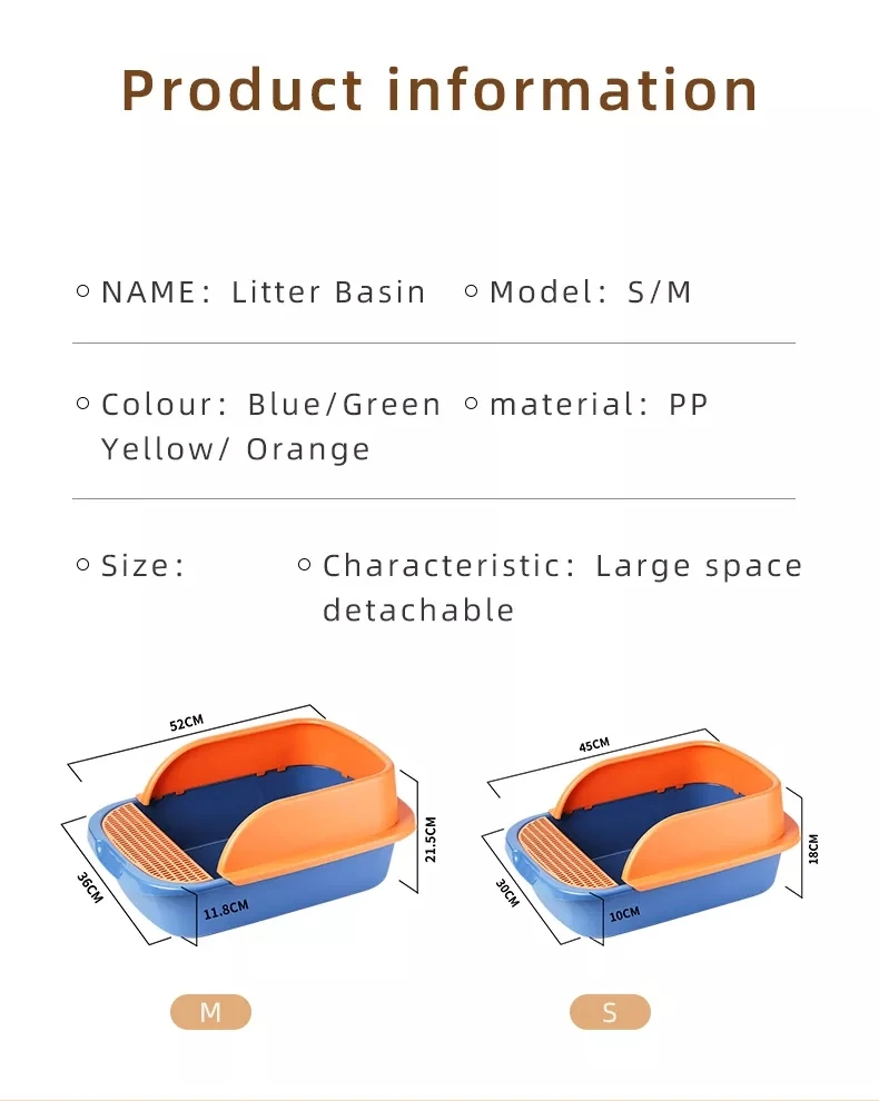 Hot Sale Factory Directly Wholesale Various Colors Self Cleaning Toilet Cat Litter Box Indoor For Cat