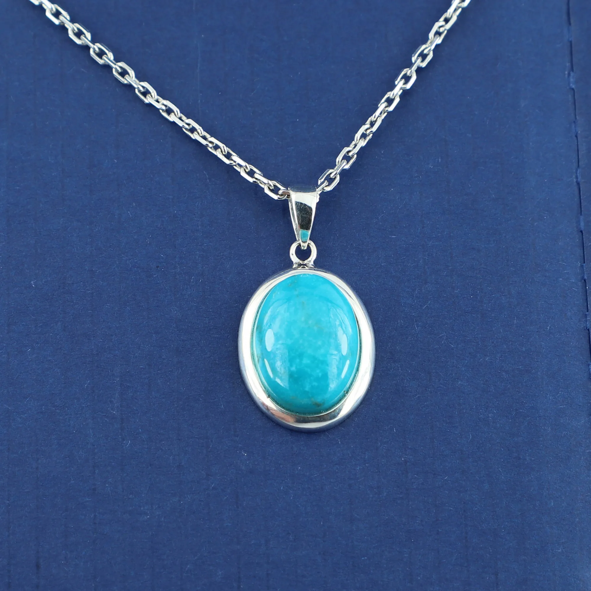 Manufacturer Professional Gemstone Original Design Trendy 925 Sterling Silver Jewelry P10932 Turquoise Pendant