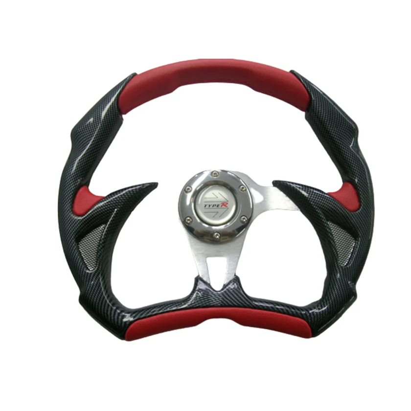 Спортивное кожаное рулевое колесо TRAPLY 350 мм для высокоскоростных гонок