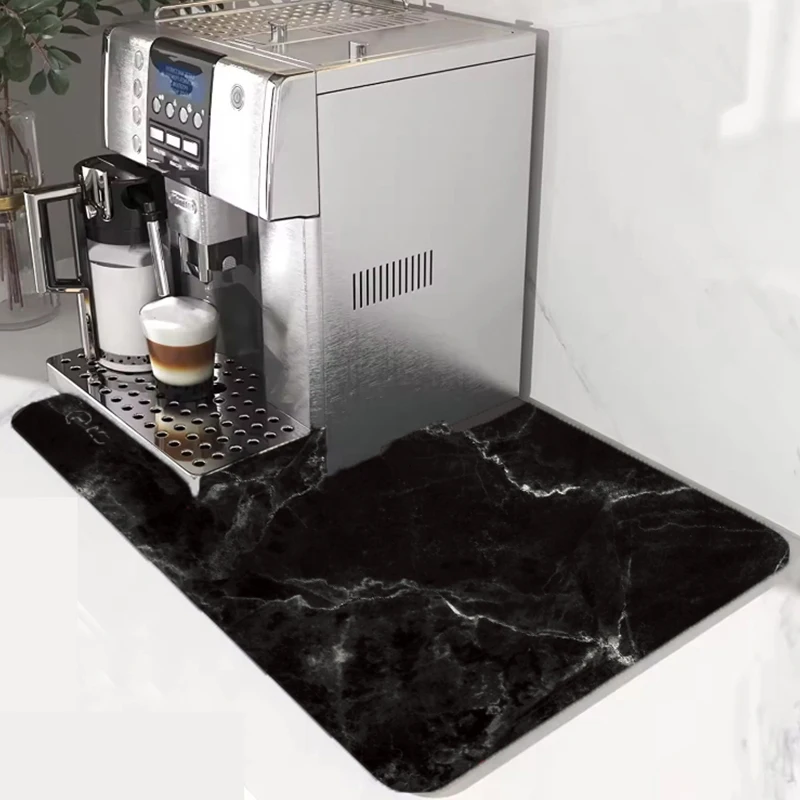 Foldable Dish Drying Mat Kitchen Diatoms Drain Pad Coffee Machine Pad Table Anti-scald Mat Non-slip Bathroom Absorbent Floor Mat
