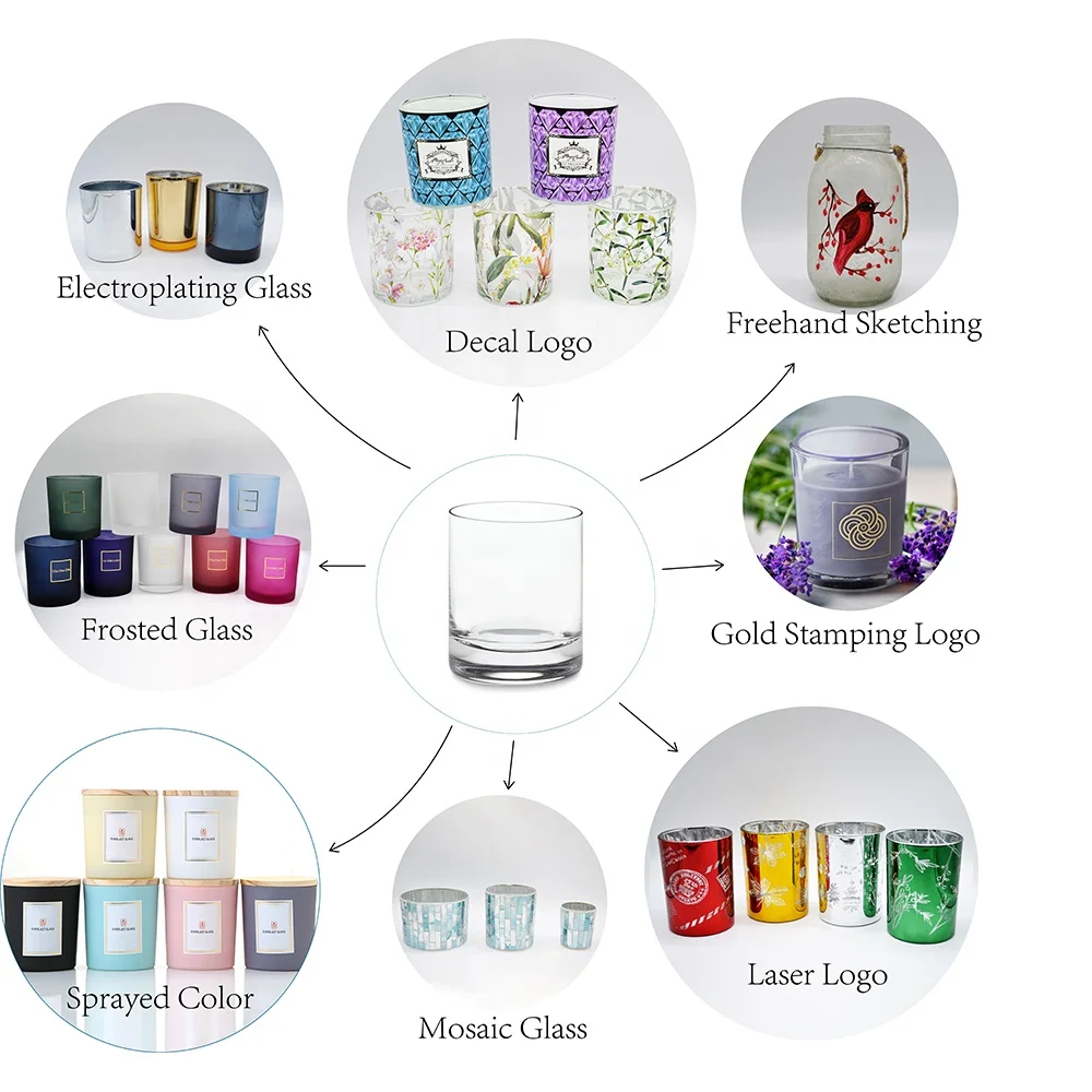 wholesale Clear Glass Candle Jars Candle Holders