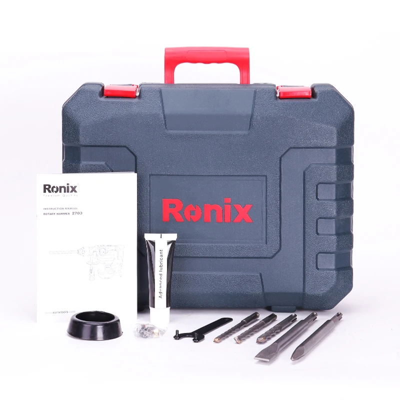 Электрическая буровая машина для бетона модель Ronix 2703 220 В 32 мм 1500 Вт SDS 6J Plus