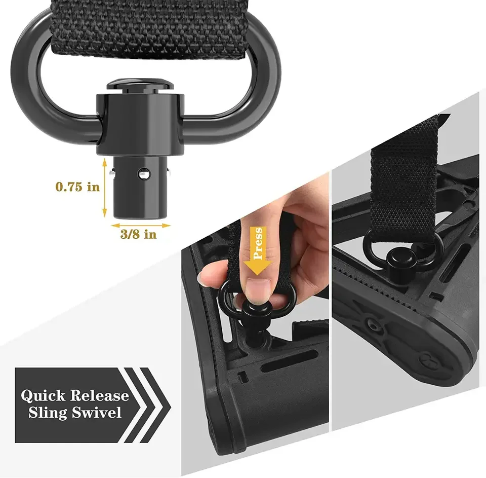 Tactical Webbing Single Gun Carry Strap Sling Combat Outdoor  Gun Sling