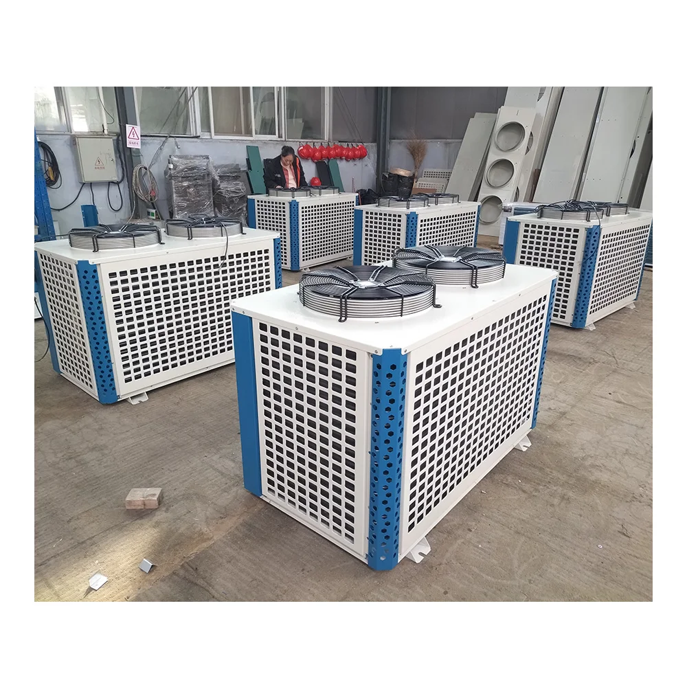 6HP7HP mini refrigerator U type Air Cooled Refrigeration Condenser solar Cooling system kitchen refrigerator for sale