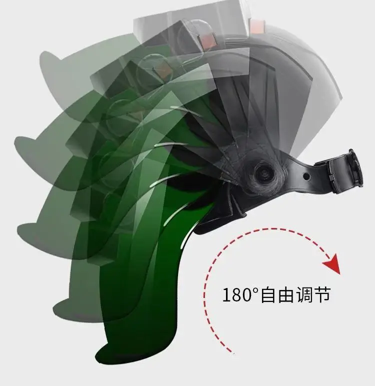 Head mounted auto darkening flip up safety protection welding head hood face shield welder mask iron man Welding Helmet