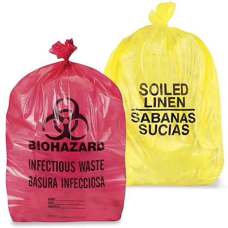 Biohazard waste bag, disposable hospital waste bags,  biodegradable biohazard bags