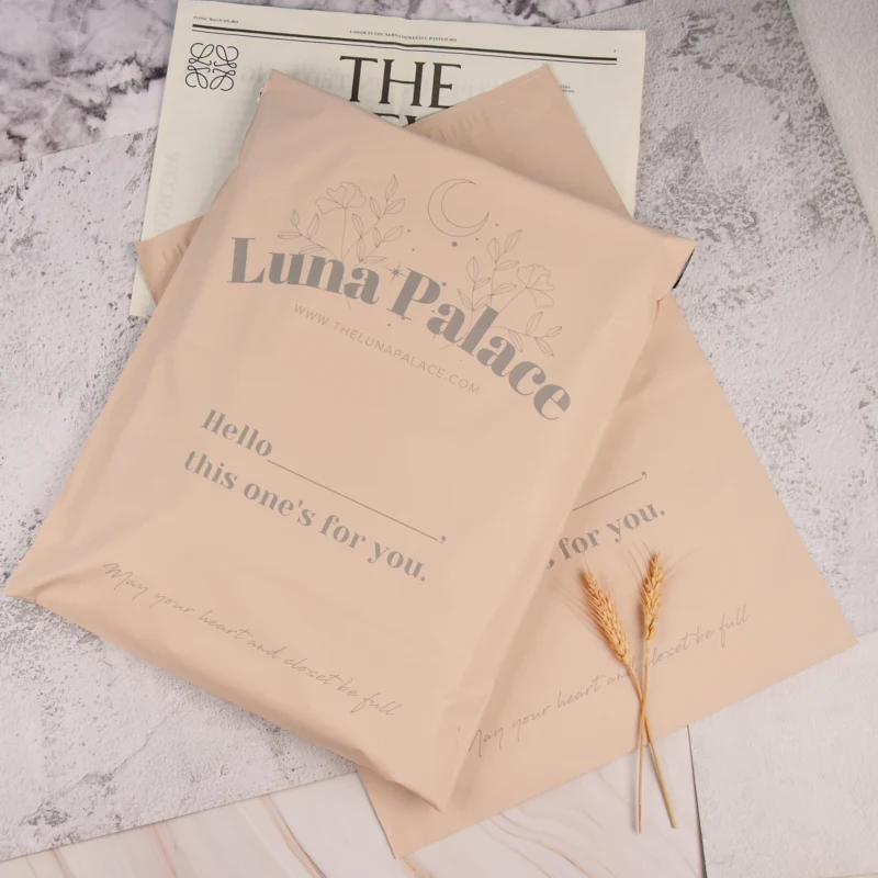 oem odm self adhesive pink mailer poly plastic mailing envelope shipping resuabl recycled mail pouch postage bag