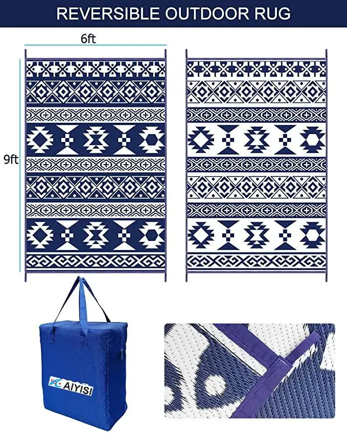 anti slip recycled geometric large patio rugs and carpets plastic polypropylene waterproof outdoor rug