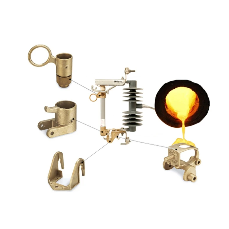 customized casting or forging brass parts for Power Drop out Fuse Polymer High Voltage cutout fuse