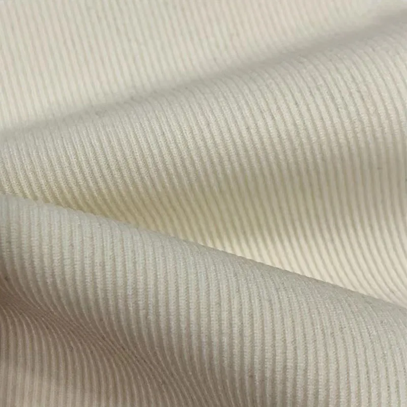 Wholesale Custom 2-side Stretch Knit Ribbed Polyester Spandex Solid Textured  Rib Fabric For T-shirt clothing