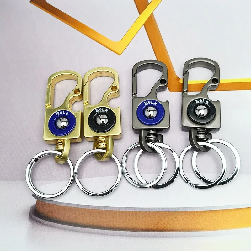 High Quality Creative Metal Keychain Anti Loss Gold Silver Plated Car Keychain