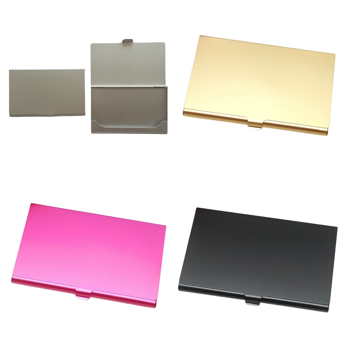 Business aluminum alloy business card case portable portable carry credit card case color metal small business card holder