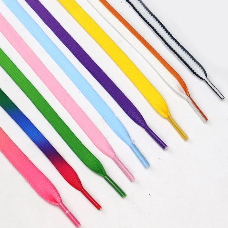 Manufacturer Wholesale Custom Cheap Polyester Flat Shoelace for Sneakers