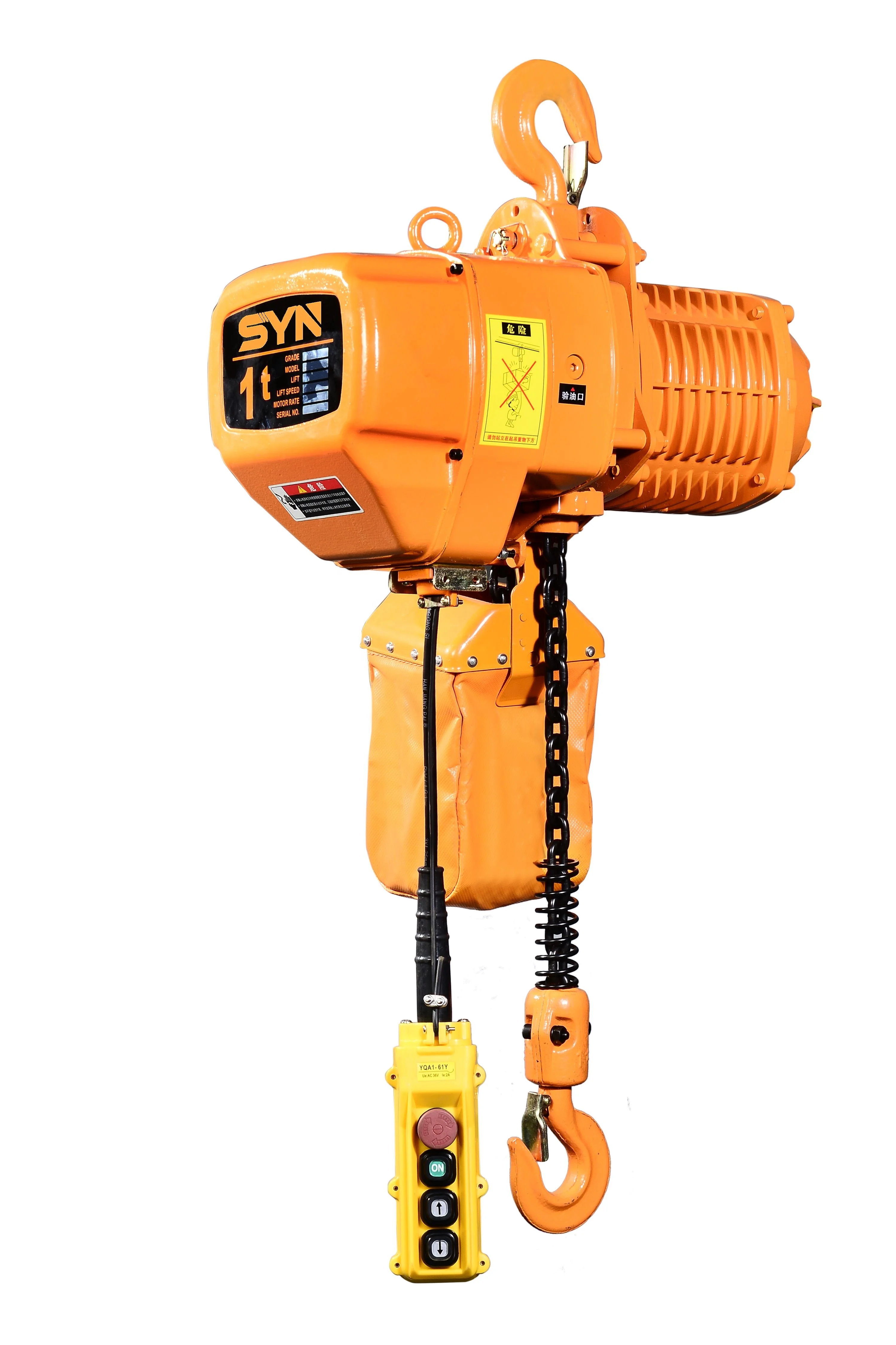 Electric winch hoist 2 ton with hook chain stationary electric rope hoist