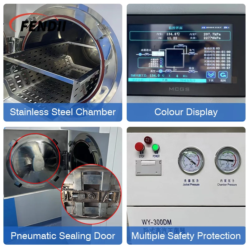 High pressure Sterilization Autoclave For Sale 100l 150l 200l 300l Horizontal Pressure Steam Sterilizer