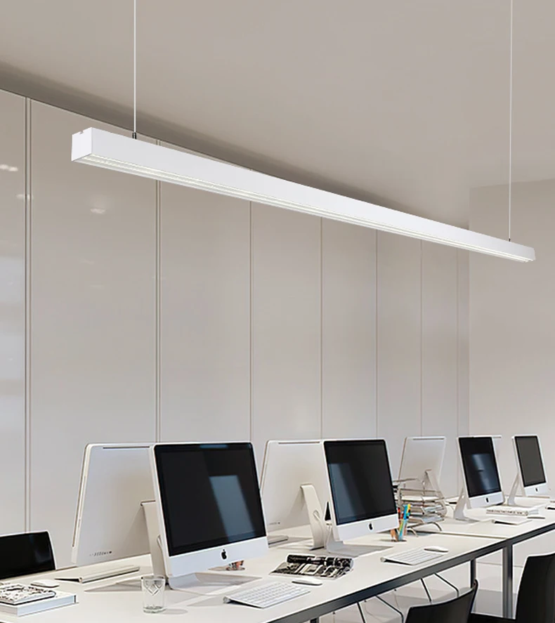 Factory Direct Sale Linear Aluminum Modern Room Office Hotel 72w Led Pendant Light Chandelier