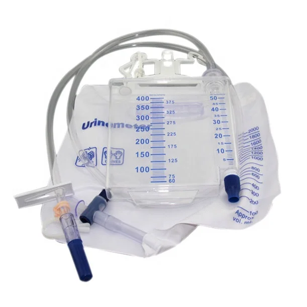2600ML+ 400ML Medical grade PVC Urine Meter with needleless sampling port Urine meter Blow type chamber
