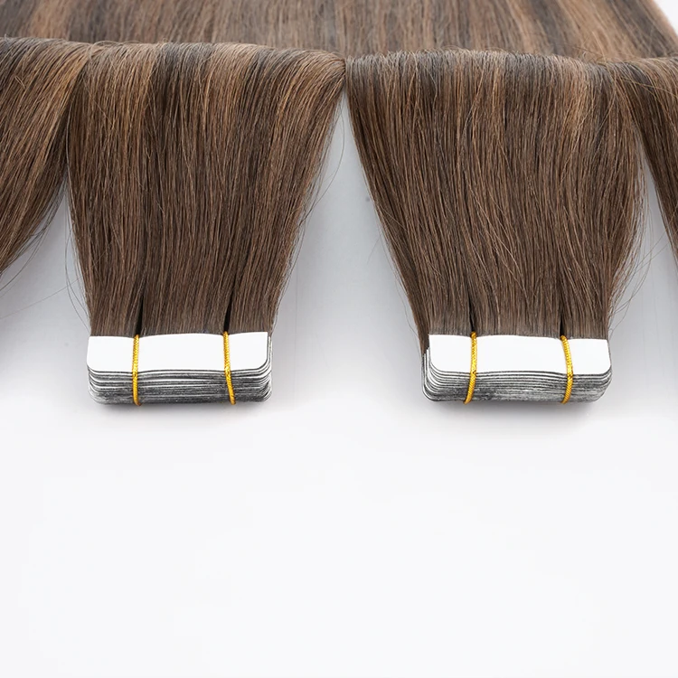 Оптовая продажа лента для наращивания волос 100% человеческие волосы Remy натуральные 22 дюйма невидимая мини-лента