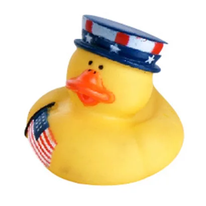 Custom PVC Yellow Crowned Duck Baby Floating Bath Toy